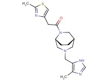(1S*,5R*)-3-[(4-methyl-1H-imidazol-5-yl)methyl]-6-[(2-methyl-1,3-thiazol-4-yl)acetyl]-3,6-diazabicyclo[3.2.2]nonane