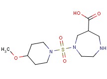 1-[(4-methoxypiperidin-1-yl)sulfonyl]-1,4-diazepane-6-carboxylic acid