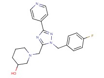1-{[1-(4-fluorobenzyl)-3-pyridin-4-yl-1H-1,2,4-triazol-5-yl]methyl}piperidin-3-ol