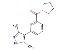 2-(3,5-dimethyl-1H-pyrazol-4-yl)-6-(pyrrolidin-1-ylcarbonyl)pyrazine