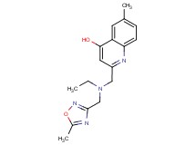 2-({ethyl[(5-methyl-1,2,4-oxadiazol-3-yl)methyl]amino}methyl)-6-methylquinolin-4-ol