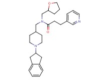 N-{[1-(2,3-dihydro-1H-inden-2-yl)-4-piperidinyl]methyl}-3-(3-pyridinyl)-N-(tetrahydro-2-furanylmethyl)propanamide