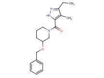 3-(benzyloxy)-1-[(3-ethyl-4-methyl-1H-pyrazol-5-yl)carbonyl]piperidine