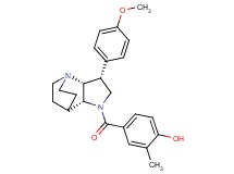 4-{[(3R*,3aR*,7aR*)-3-(4-methoxyphenyl)hexahydro-4,7-ethanopyrrolo[3,2-b]pyridin-1(2H)-yl]carbonyl}-2-methylphenol