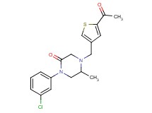 4-[(5-acetyl-3-thienyl)methyl]-1-(3-chlorophenyl)-5-methyl-2-piperazinone