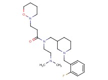 N-[2-(dimethylamino)ethyl]-N-{[1-(2-fluorobenzyl)-3-piperidinyl]methyl}-3-(1,2-oxazinan-2-yl)propanamide