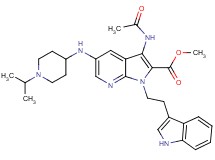 methyl 3-(acetylamino)-1-[2-(1H-indol-3-yl)ethyl]-5-[(1-isopropyl-4-piperidinyl)amino]-1H-pyrrolo[2,3-b]pyridine-2-carboxylate