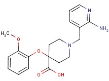 1-[(2-aminopyridin-3-yl)methyl]-4-(2-methoxyphenoxy)piperidine-4-carboxylic acid