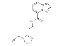 N-[2-(4-ethyl-4H-1,2,4-triazol-3-yl)ethyl]pyrazolo[1,5-a]pyridine-7-carboxamide