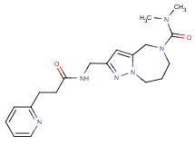 N,N-dimethyl-2-{[(3-pyridin-2-ylpropanoyl)amino]methyl}-7,8-dihydro-4H-pyrazolo[1,5-a][1,4]diazepine-5(6H)-carboxamide