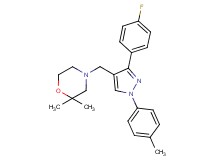 4-{[3-(4-fluorophenyl)-1-(4-methylphenyl)-1H-pyrazol-4-yl]methyl}-2,2-dimethylmorpholine