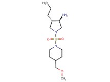(3R*,4S*)-1-{[4-(methoxymethyl)-1-piperidinyl]sulfonyl}-4-propyl-3-pyrrolidinamine