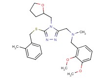 (2,3-dimethoxybenzyl)methyl{[5-[(2-methylbenzyl)thio]-4-(tetrahydro-2-furanylmethyl)-4H-1,2,4-triazol-3-yl]methyl}amine