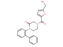 1-(2-biphenylyl)-4-[5-(hydroxymethyl)-2-furoyl]-2-piperazinone
