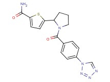 5-{1-[4-(1H-tetrazol-1-yl)benzoyl]-2-pyrrolidinyl}-2-thiophenecarboxamide