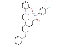 3-{(3S*,4R*)-1-benzyl-4-[4-(2-methoxyphenyl)-1-piperazinyl]-3-piperidinyl}-N-(4-chlorophenyl)propanamide