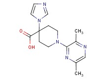 1-(3,6-dimethylpyrazin-2-yl)-4-(1H-imidazol-1-yl)piperidine-4-carboxylic acid