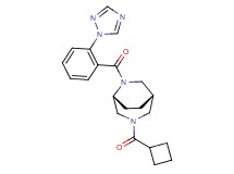 (1S*,5R*)-3-(cyclobutylcarbonyl)-6-[2-(1H-1,2,4-triazol-1-yl)benzoyl]-3,6-diazabicyclo[3.2.2]nonane