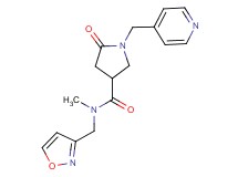 N-(3-isoxazolylmethyl)-N-methyl-5-oxo-1-(4-pyridinylmethyl)-3-pyrrolidinecarboxamide