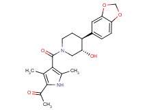 1-(4-{[(3S*,4S*)-4-(1,3-benzodioxol-5-yl)-3-hydroxypiperidin-1-yl]carbonyl}-3,5-dimethyl-1H-pyrrol-2-yl)ethanone