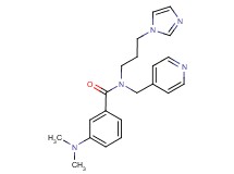 3-(dimethylamino)-N-[3-(1H-imidazol-1-yl)propyl]-N-(pyridin-4-ylmethyl)benzamide