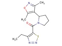 5-{[2-(3,5-dimethylisoxazol-4-yl)pyrrolidin-1-yl]carbonyl}-4-ethyl-1,2,3-thiadiazole
