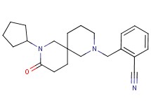 2-[(8-cyclopentyl-9-oxo-2,8-diazaspiro[5.5]undec-2-yl)methyl]benzonitrile