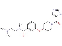 N-[2-(dimethylamino)ethyl]-3-{[1-(1H-imidazol-5-ylcarbonyl)piperidin-4-yl]oxy}-N-methylbenzamide