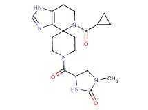 4-{[5-(cyclopropylcarbonyl)-1,5,6,7-tetrahydro-1'H-spiro[imidazo[4,5-c]pyridine-4,4'-piperidin]-1'-yl]carbonyl}-1-methylimidazolidin-2-one