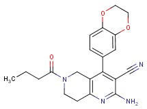 2-amino-6-butyryl-4-(2,3-dihydro-1,4-benzodioxin-6-yl)-5,6,7,8-tetrahydro-1,6-naphthyridine-3-carbonitrile