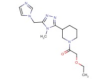1-(ethoxyacetyl)-3-[5-(1H-imidazol-1-ylmethyl)-4-methyl-4H-1,2,4-triazol-3-yl]piperidine