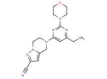 5-(6-ethyl-2-morpholin-4-ylpyrimidin-4-yl)-4,5,6,7-tetrahydropyrazolo[1,5-a]pyrazine-2-carbonitrile