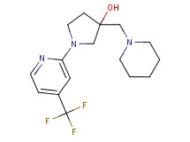 3-(piperidin-1-ylmethyl)-1-[4-(trifluoromethyl)pyridin-2-yl]pyrrolidin-3-ol