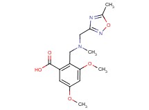 3,5-dimethoxy-2-({methyl[(5-methyl-1,2,4-oxadiazol-3-yl)methyl]amino}methyl)benzoic acid
