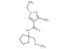 1-ethyl-N-[1-(methoxymethyl)cyclopentyl]-3-methyl-1H-pyrazole-4-carboxamide