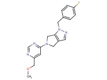 1-(4-fluorobenzyl)-5-[6-(methoxymethyl)pyrimidin-4-yl]-1,4,5,6-tetrahydropyrrolo[3,4-c]pyrazole