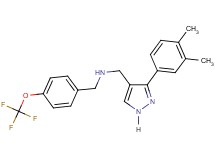 1-[3-(3,4-dimethylphenyl)-1H-pyrazol-4-yl]-N-[4-(trifluoromethoxy)benzyl]methanamine