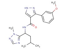 3-(3-methoxyphenyl)-N-[3-methyl-1-(1-methyl-1H-1,2,4-triazol-5-yl)butyl]-1H-pyrazole-4-carboxamide