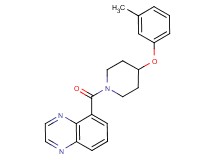 5-{[4-(3-methylphenoxy)-1-piperidinyl]carbonyl}quinoxaline