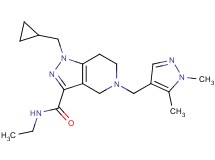 1-(cyclopropylmethyl)-5-[(1,5-dimethyl-1H-pyrazol-4-yl)methyl]-N-ethyl-4,5,6,7-tetrahydro-1H-pyrazolo[4,3-c]pyridine-3-carboxamide
