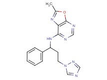 2-methyl-N-[1-phenyl-3-(1H-1,2,4-triazol-1-yl)propyl][1,3]oxazolo[5,4-d]pyrimidin-7-amine