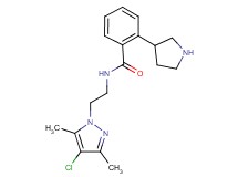 N-[2-(4-chloro-3,5-dimethyl-1H-pyrazol-1-yl)ethyl]-2-(3-pyrrolidinyl)benzamide hydrochloride