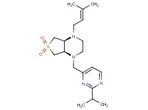 (4aS*,7aR*)-1-[(2-isopropyl-4-pyrimidinyl)methyl]-4-(3-methyl-2-buten-1-yl)octahydrothieno[3,4-b]pyrazine 6,6-dioxide