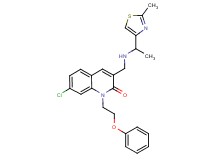 7-chloro-3-({[1-(2-methyl-1,3-thiazol-4-yl)ethyl]amino}methyl)-1-(2-phenoxyethyl)-2(1H)-quinolinone