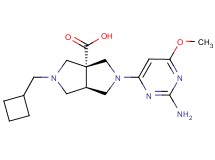 (3aR*,6aR*)-2-(2-amino-6-methoxy-4-pyrimidinyl)-5-(cyclobutylmethyl)hexahydropyrrolo[3,4-c]pyrrole-3a(1H)-carboxylic acid