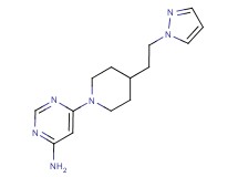 6-{4-[2-(1H-pyrazol-1-yl)ethyl]-1-piperidinyl}-4-pyrimidinamine