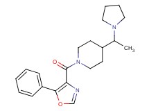 1-[(5-phenyl-1,3-oxazol-4-yl)carbonyl]-4-[1-(1-pyrrolidinyl)ethyl]piperidine
