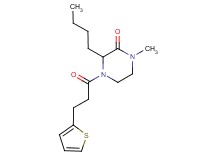 3-butyl-1-methyl-4-[3-(2-thienyl)propanoyl]-2-piperazinone