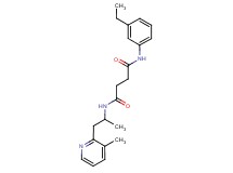 N-(3-ethylphenyl)-N'-[1-methyl-2-(3-methylpyridin-2-yl)ethyl]succinamide