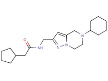 N-[(5-cyclohexyl-4,5,6,7-tetrahydropyrazolo[1,5-a]pyrazin-2-yl)methyl]-2-cyclopentylacetamide